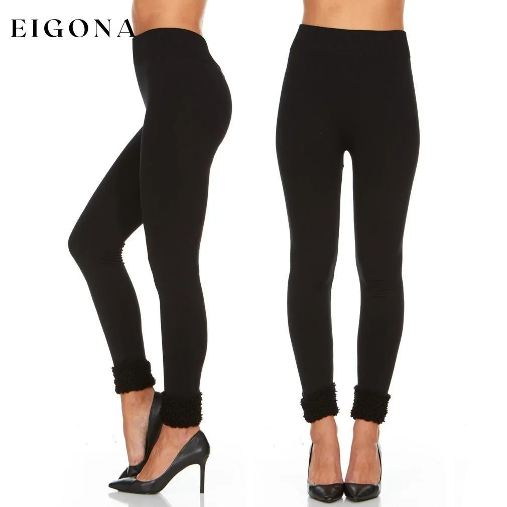 2-Pack: Women's Cuffed Fleece Leggings