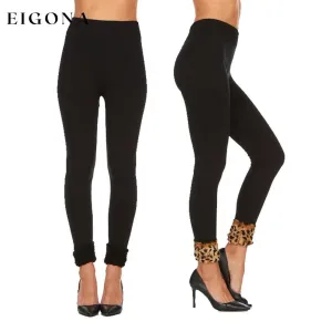 2-Pack: Women's Cuffed Fleece Leggings