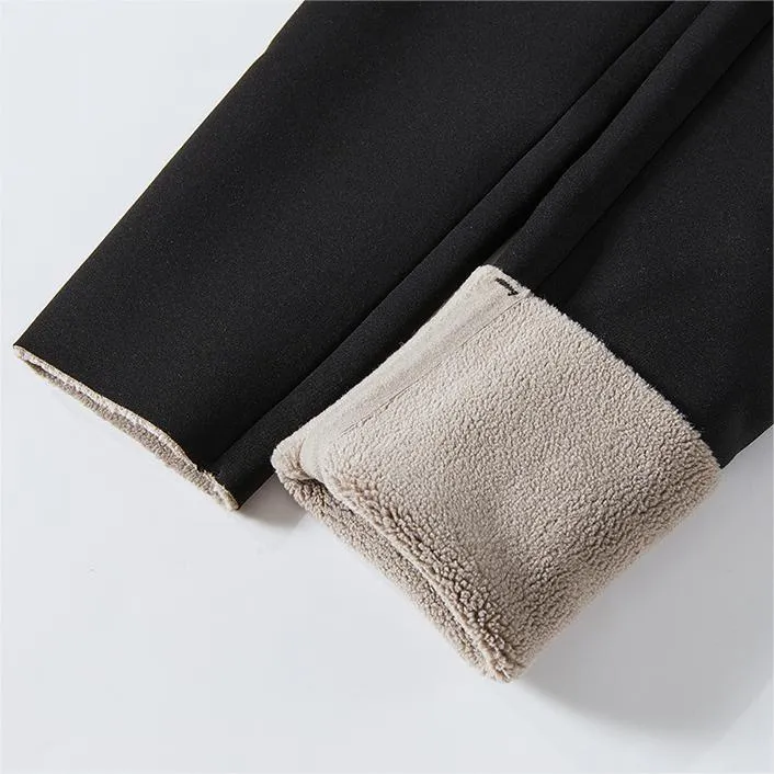 700g Thickened Lamb Cashmere High-Waisted Tummy Control Hip Lifting Fleece Leggings