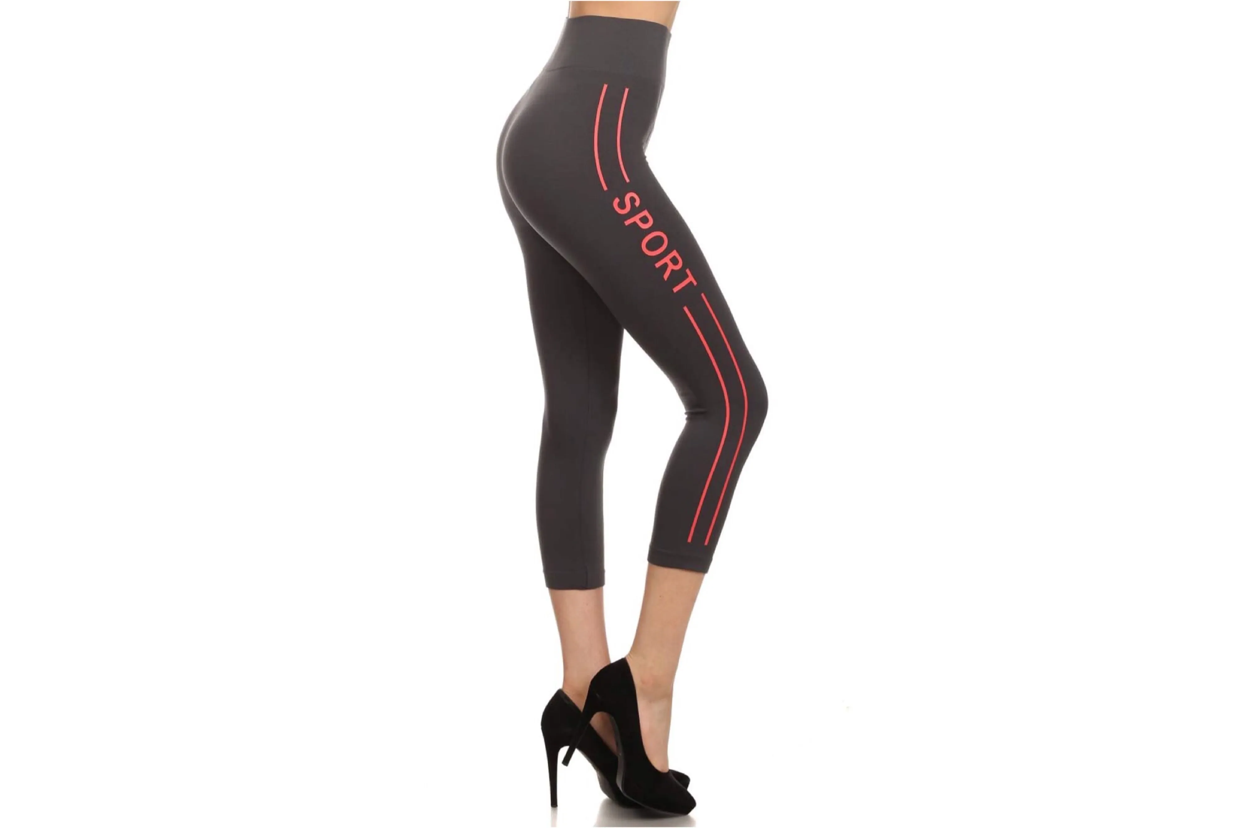 Activewear Fleece Stretch Capri Leggings