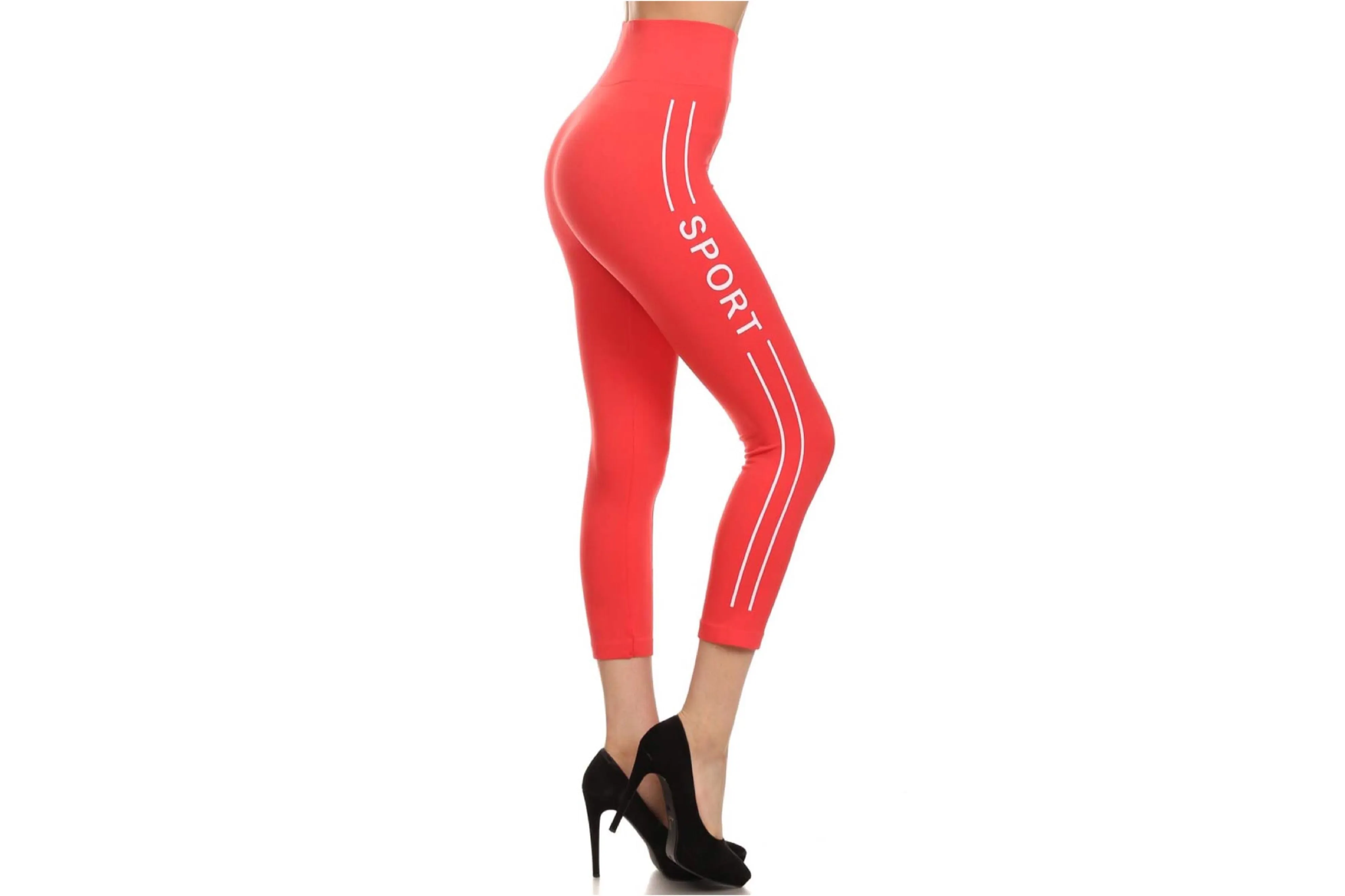 Activewear Fleece Stretch Capri Leggings