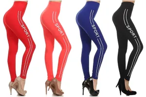 Activewear Full Length Stretch Fleece Leggings