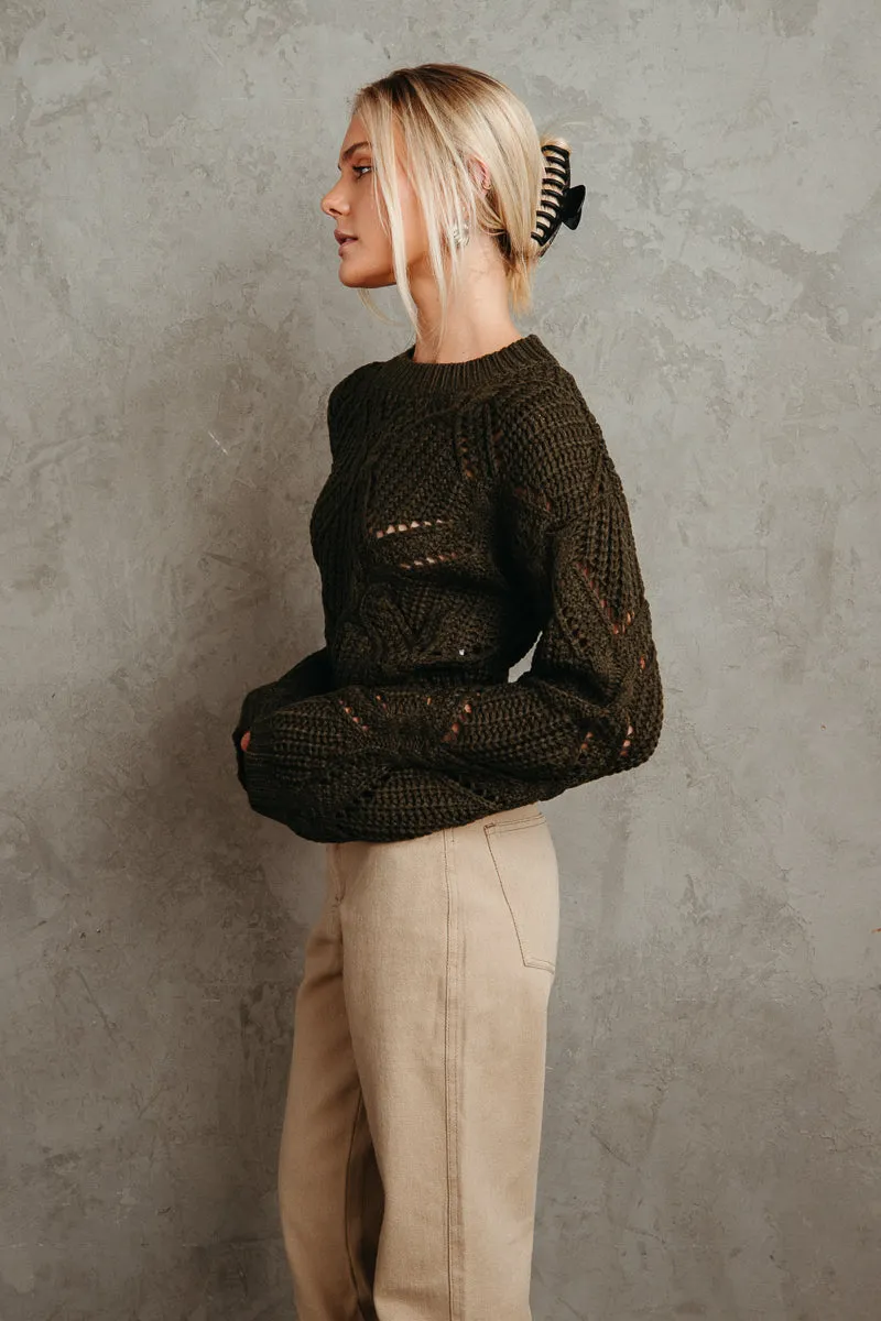 Amber Pointelle Knit Sweater