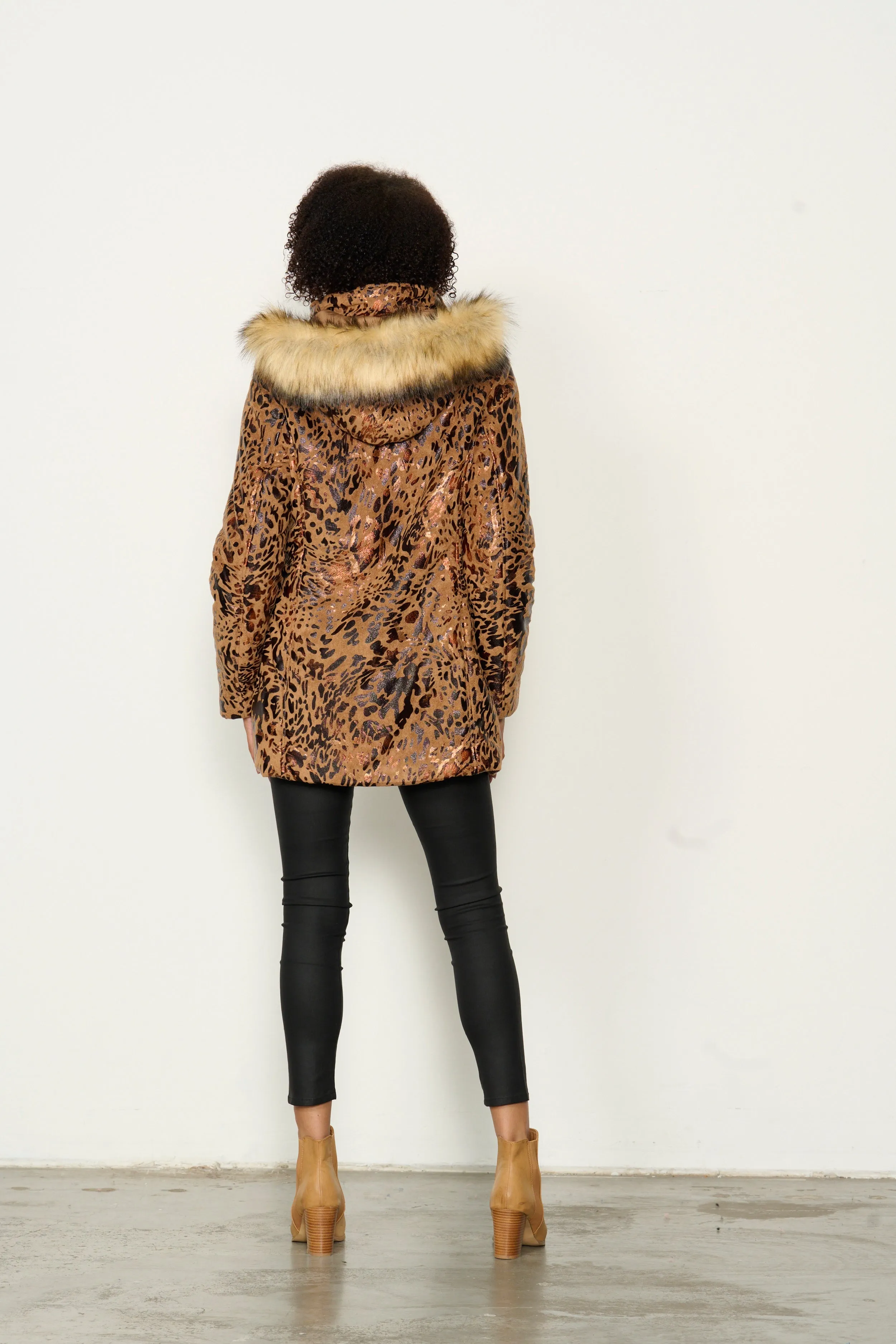 Animal Print Coat - CAJU