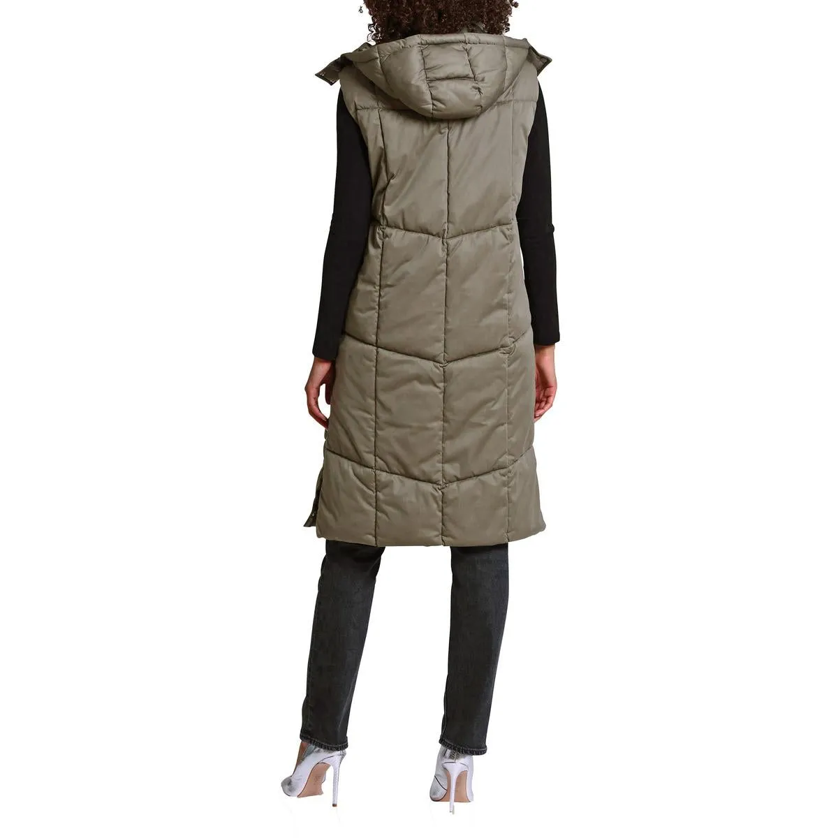 Aves Les Filles Women's Quilted Longline Puffer Vest