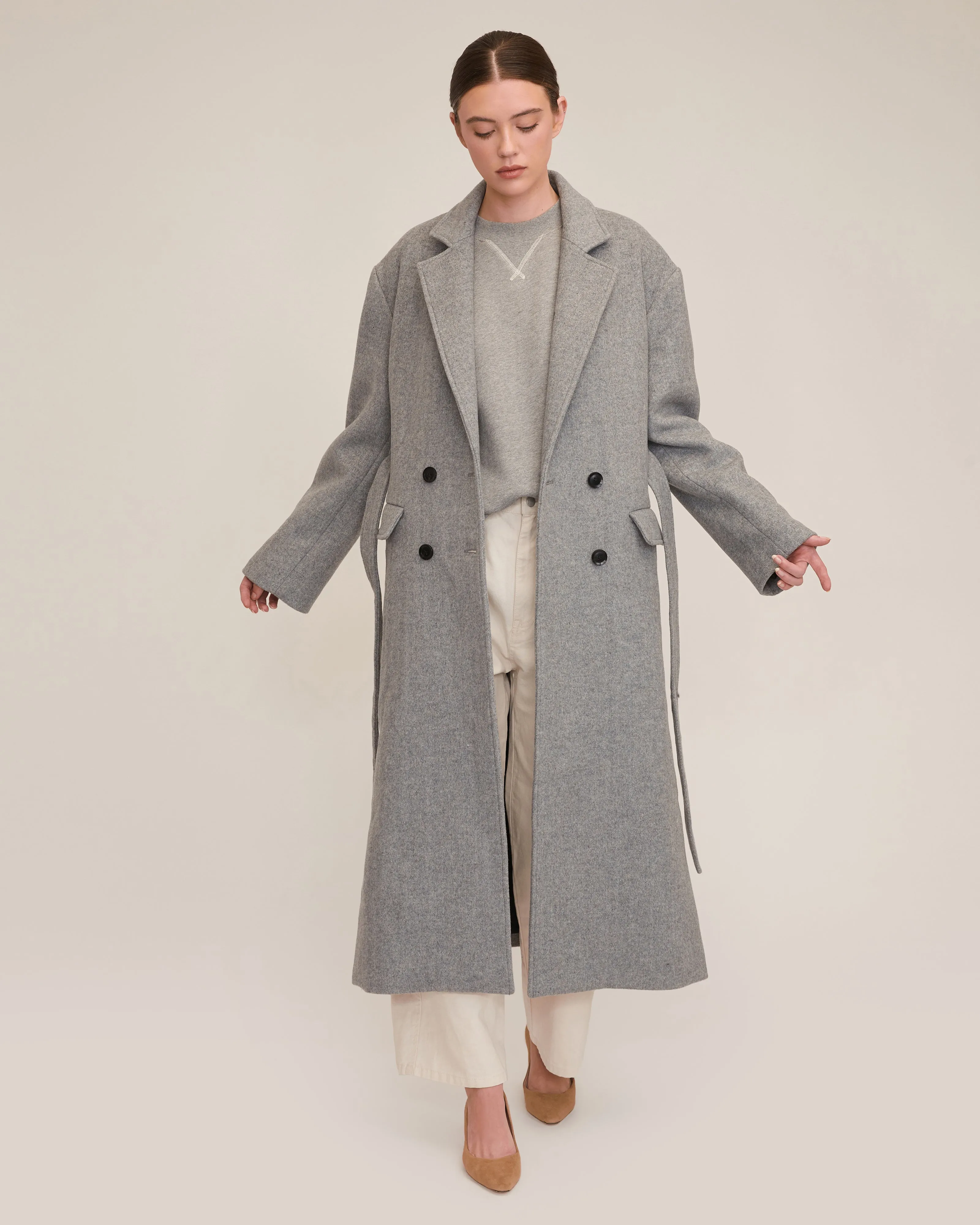 Baylor Double Breasted Wool Overcoat