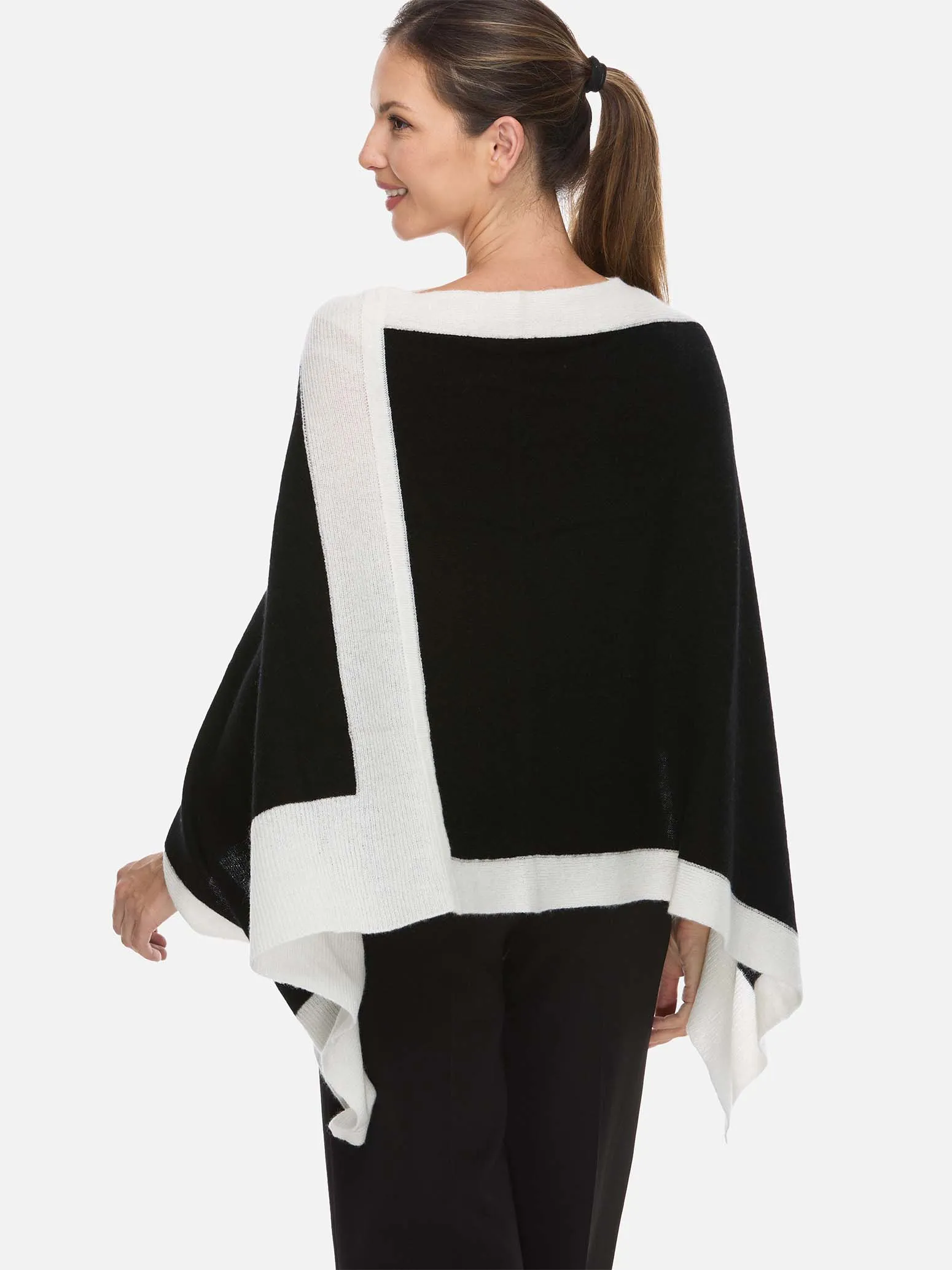 Black Cashmere Poncho