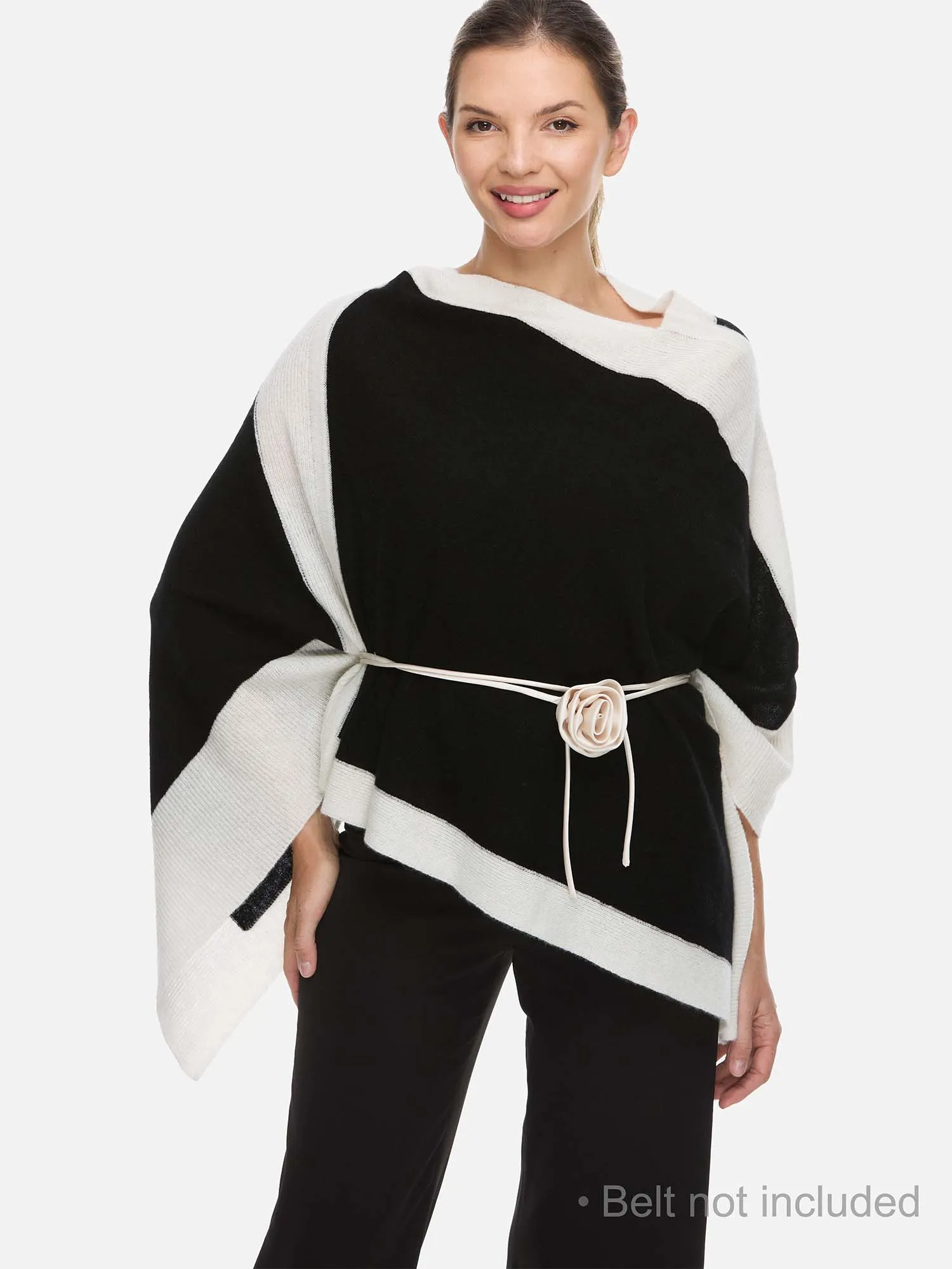 Black Cashmere Poncho