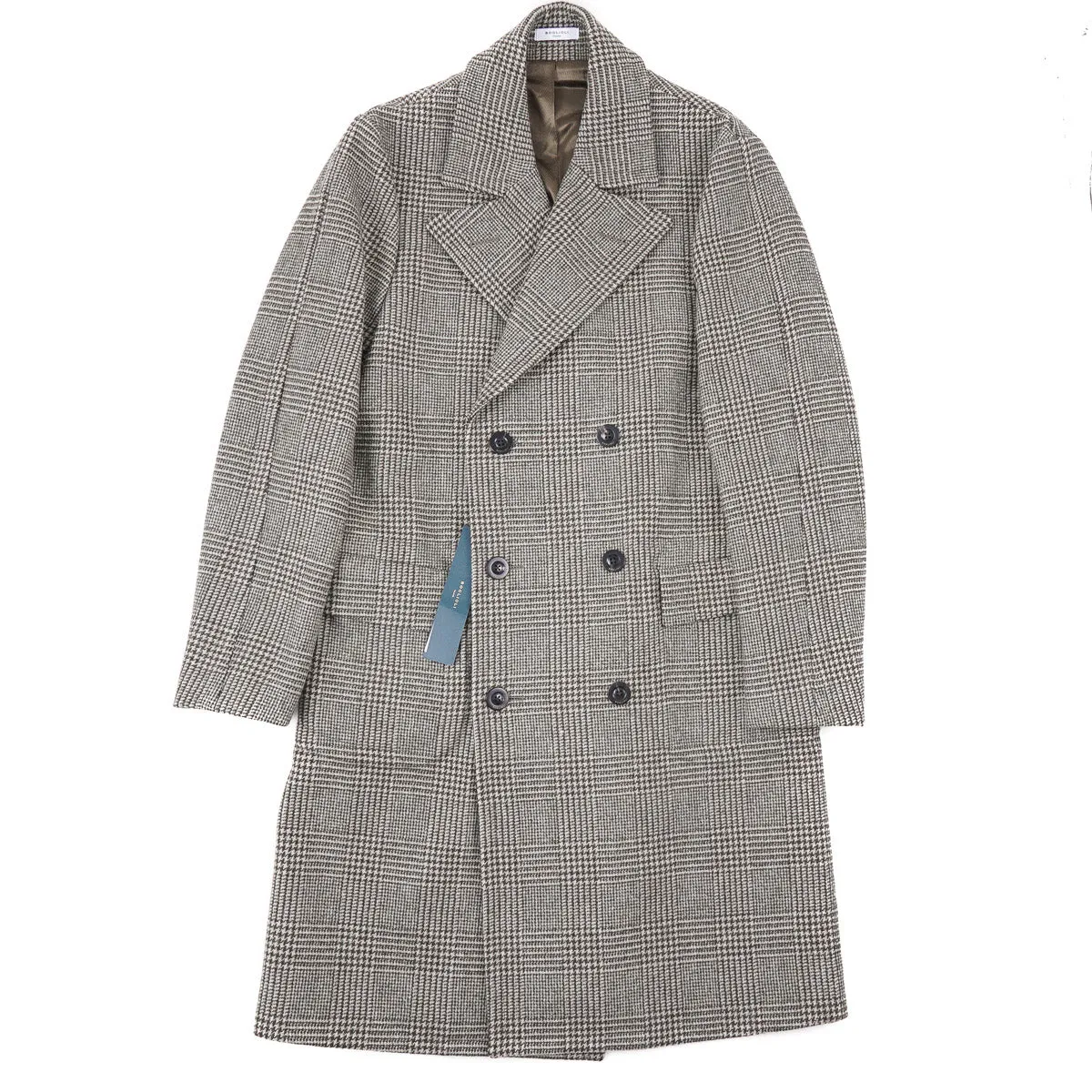 Boglioli Glen Check Wool Overcoat