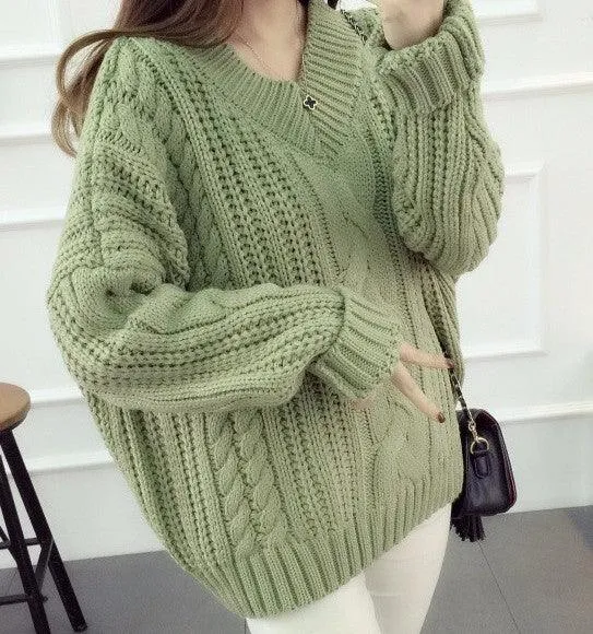 CABLE KNIT PULLOVER SWEATER