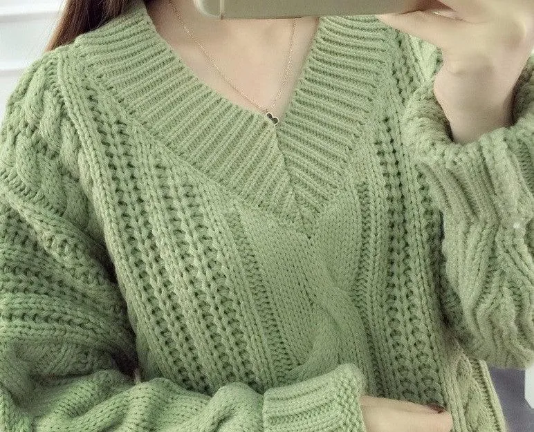 CABLE KNIT PULLOVER SWEATER