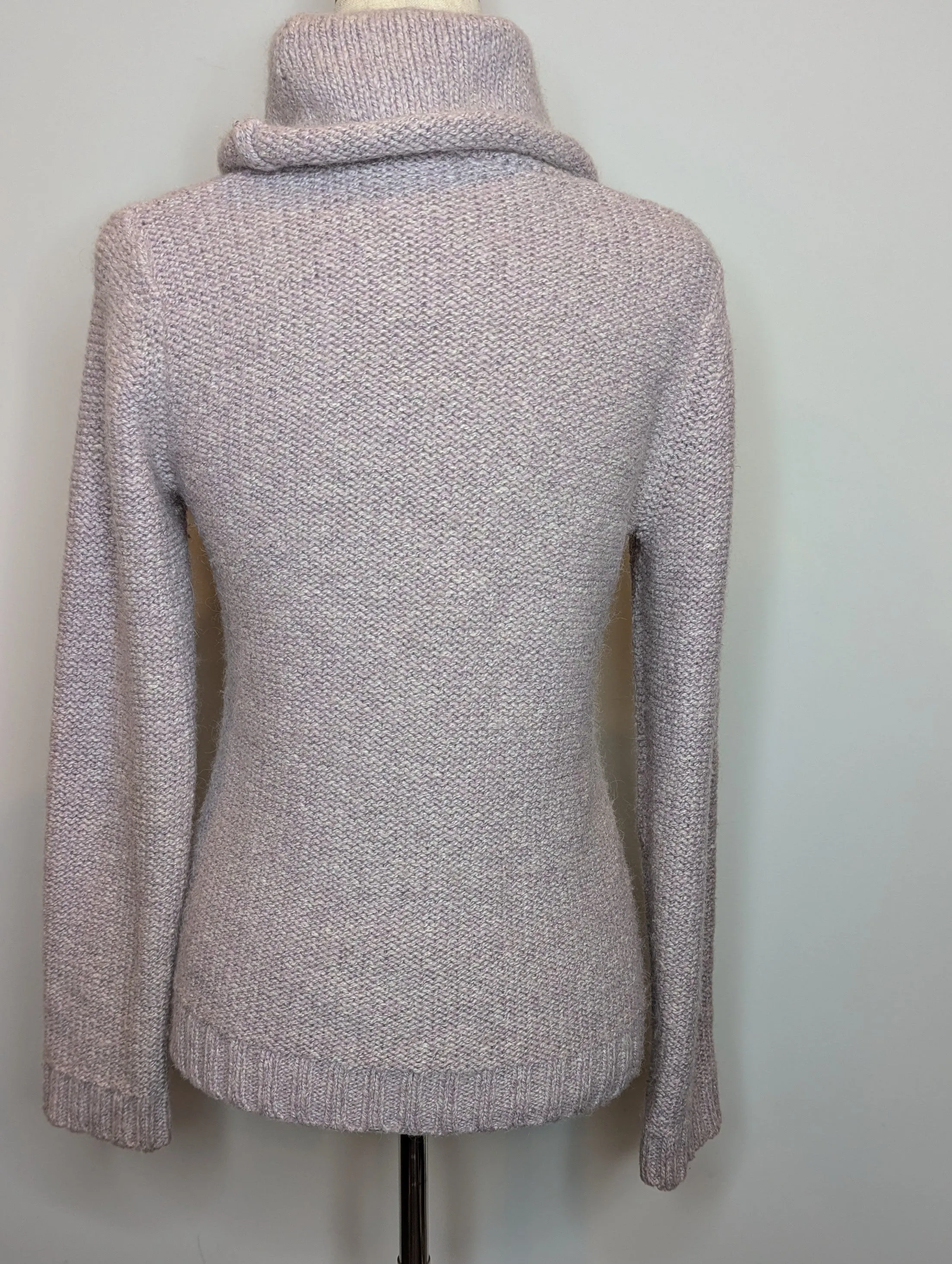 Camilla & Marc C&M Lilac Cable Knit Turtleneck Pullover Sweater