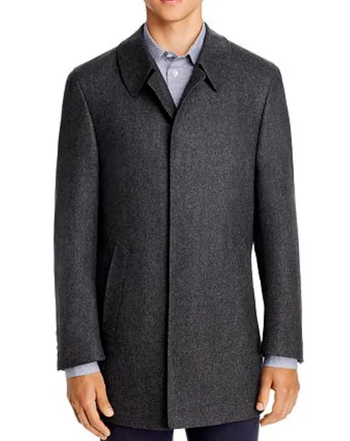 Canali Wool Classic Fit Car Coat