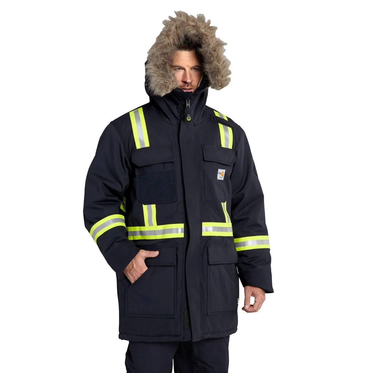 Carhartt Men's Dark Navy Flame-Resistant Extremes Arctic Parka