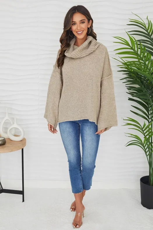 Chunky Oversized Turtleneck Sweater