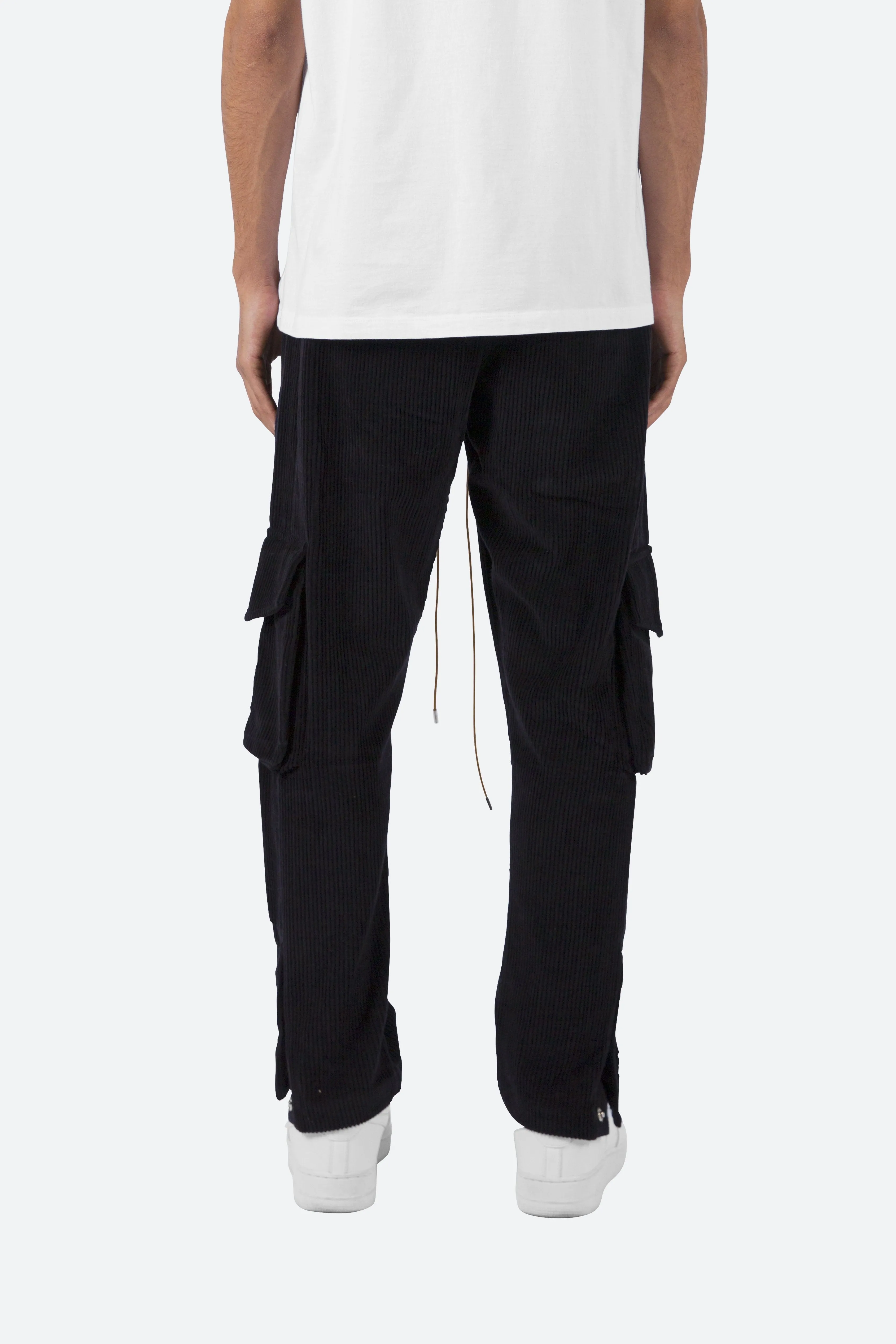 Corduroy Snap II Cargo Pants - Black