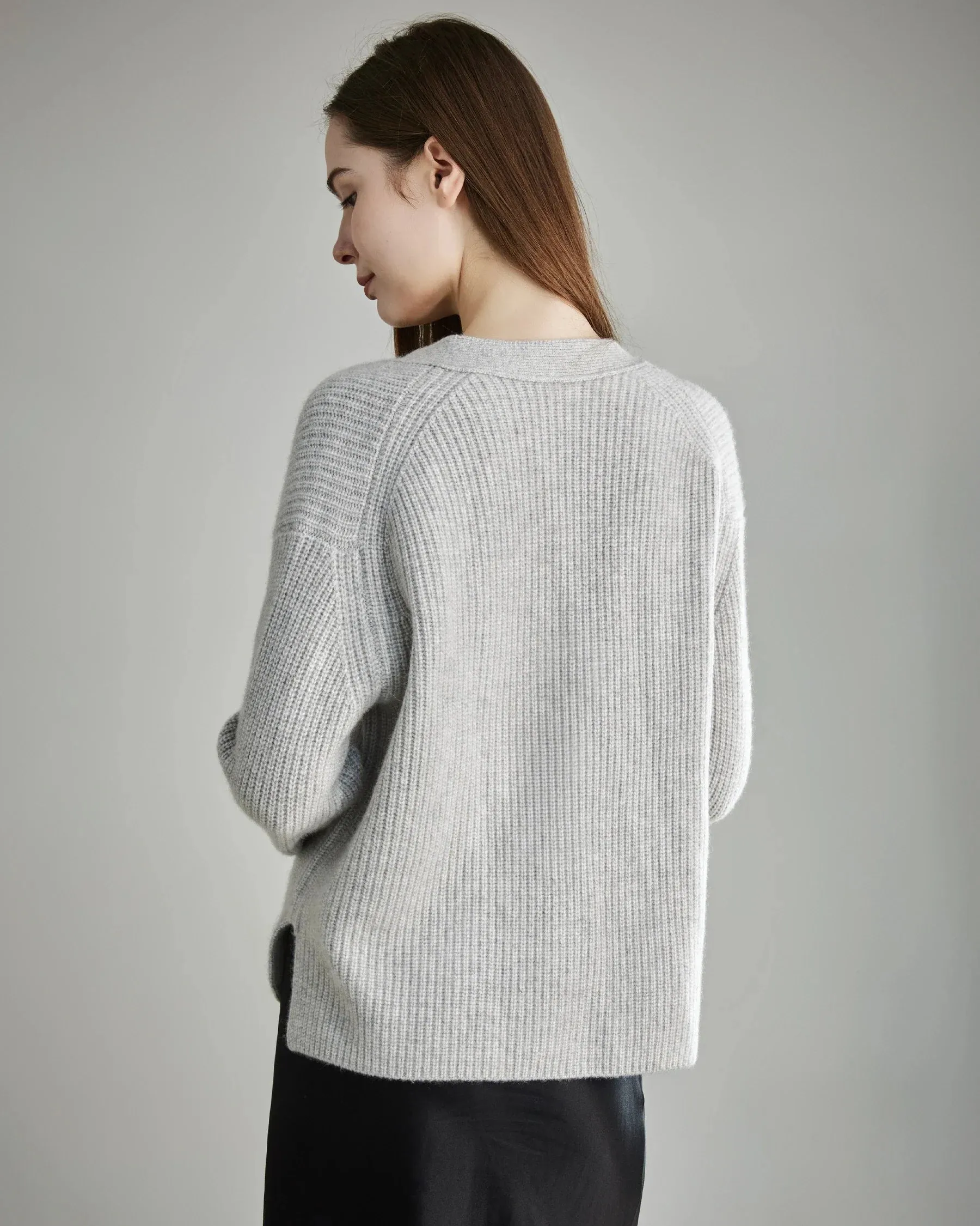 Cozy Ribbed Cashmere Cardigan