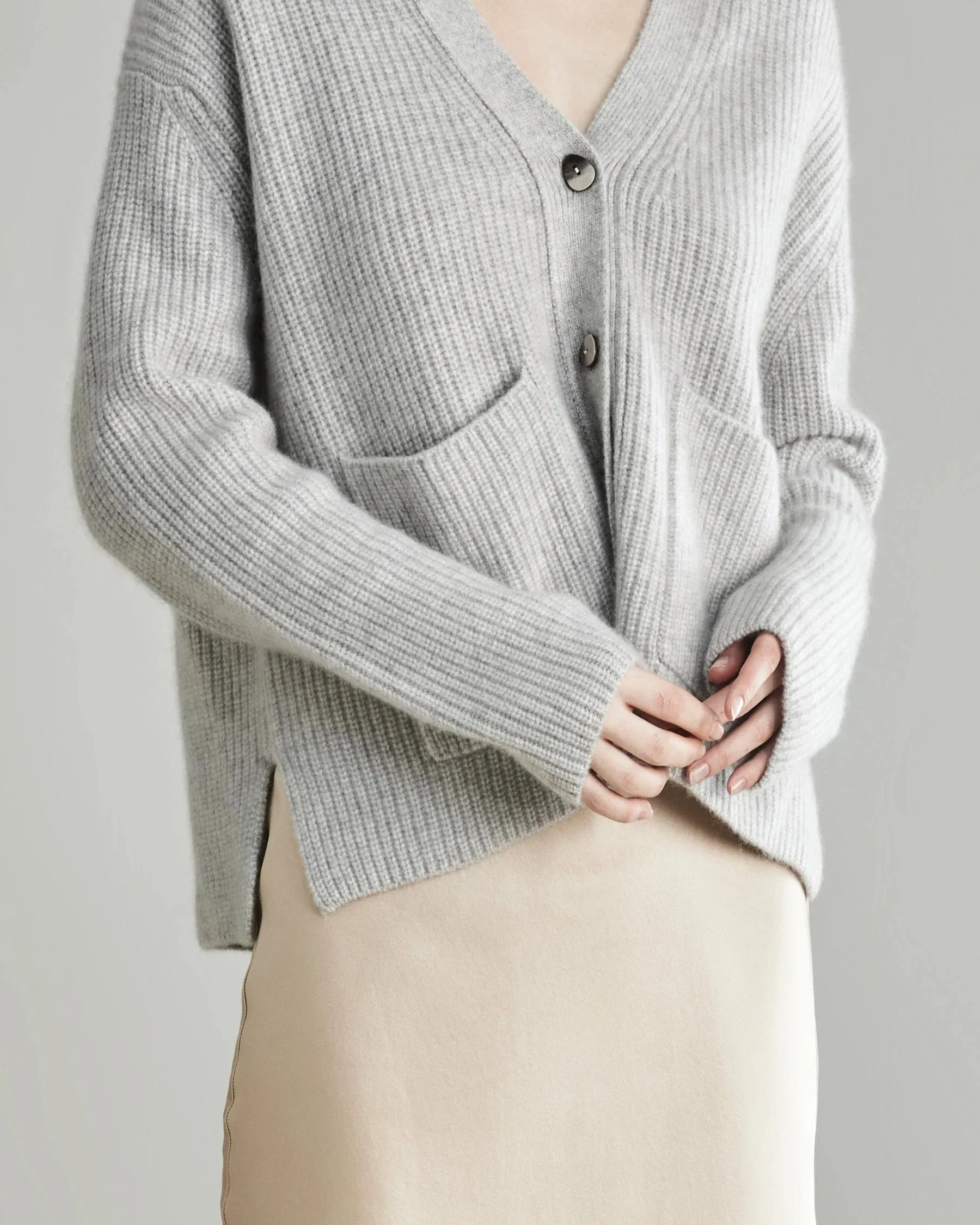 Cozy Ribbed Cashmere Cardigan