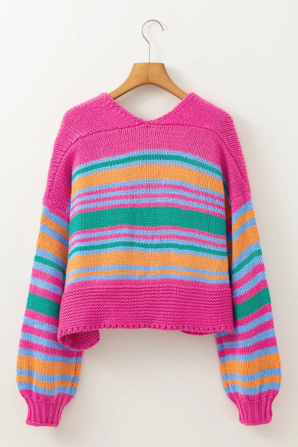 Cozy Striped Cardigan - Trendy Oversized Knit