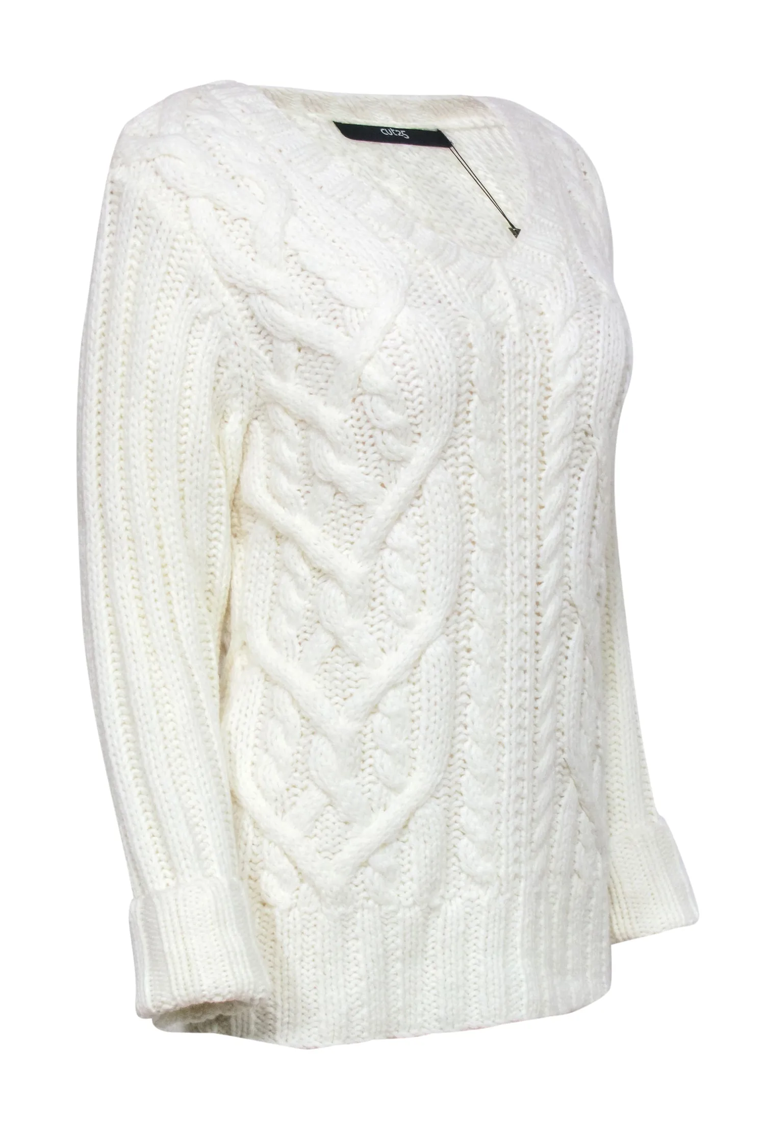 Cut25 by Yigal Azrouel - Cream Chunky Knit Sweater Sz S