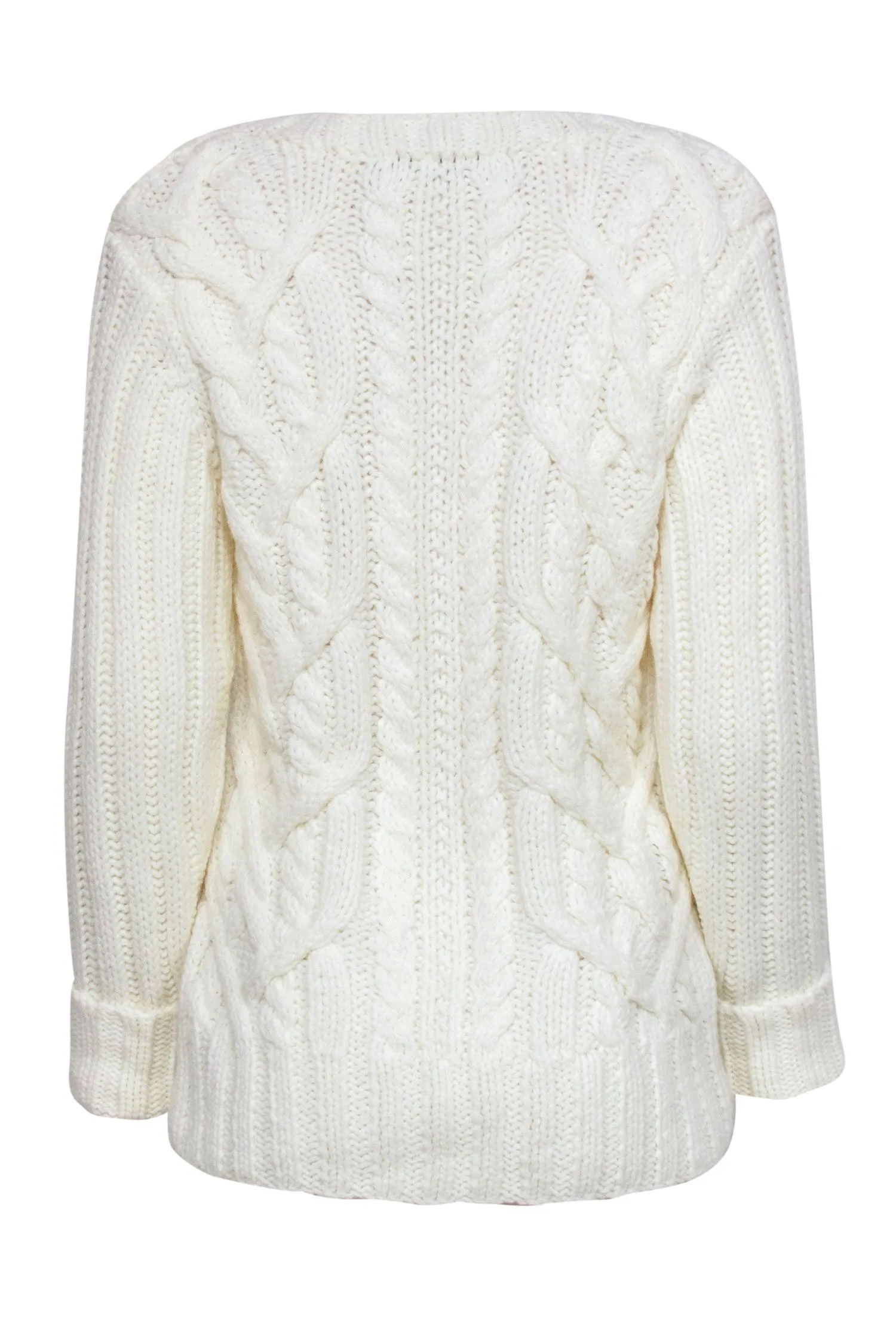 Cut25 by Yigal Azrouel - Cream Chunky Knit Sweater Sz S