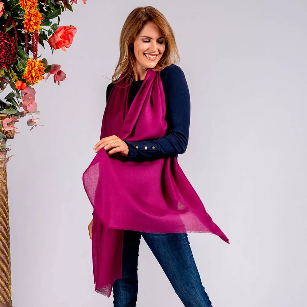 Damson Dream Cashmere and Silk Wrap