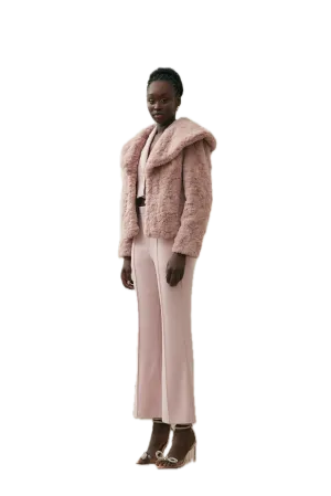 Elliatt Tiahnee Blush Pink Faux Fur Jacket - Luxuriously Soft and Stylish