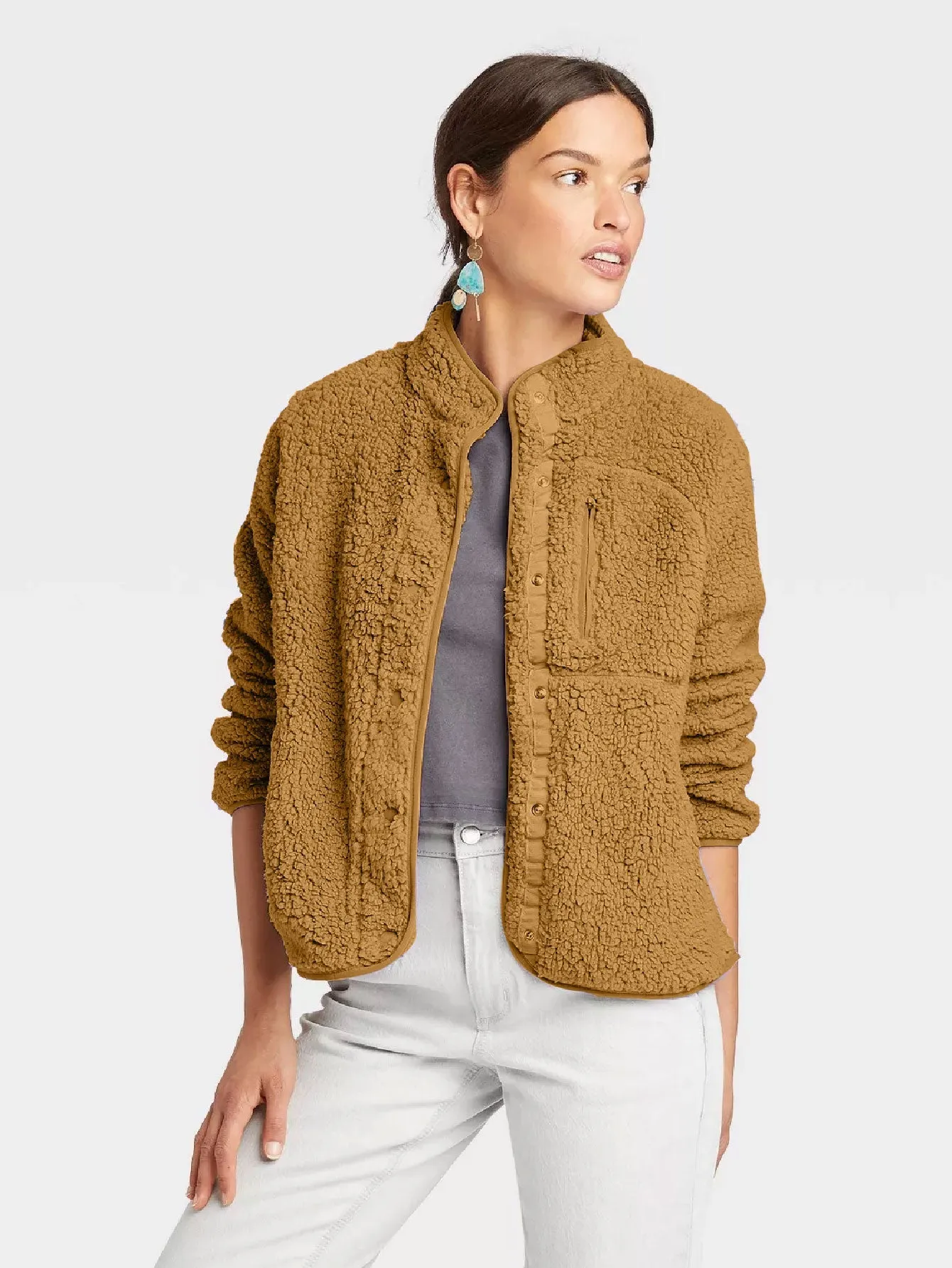 Faux Fur Sherpa Jacket