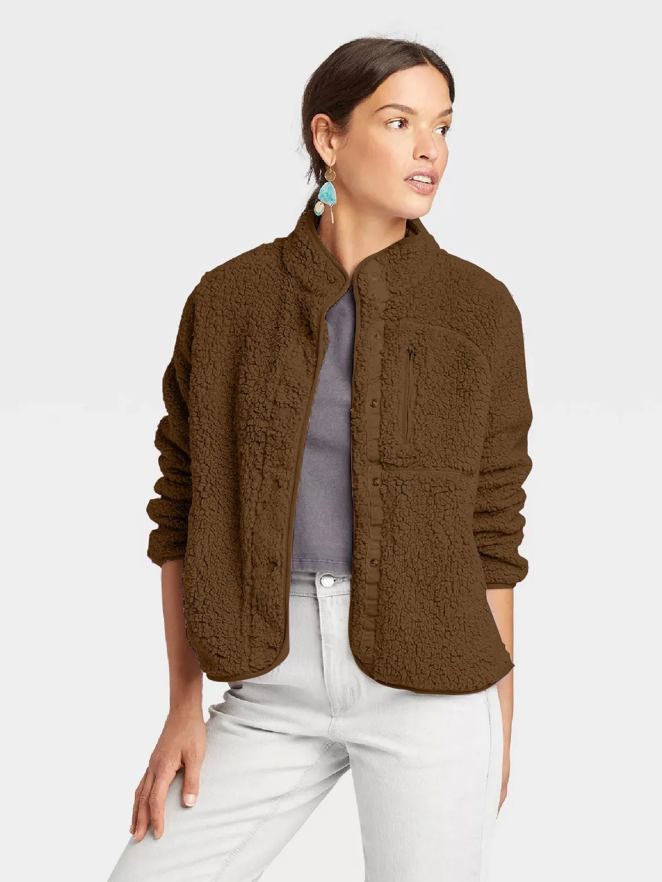 Faux Fur Sherpa Jacket