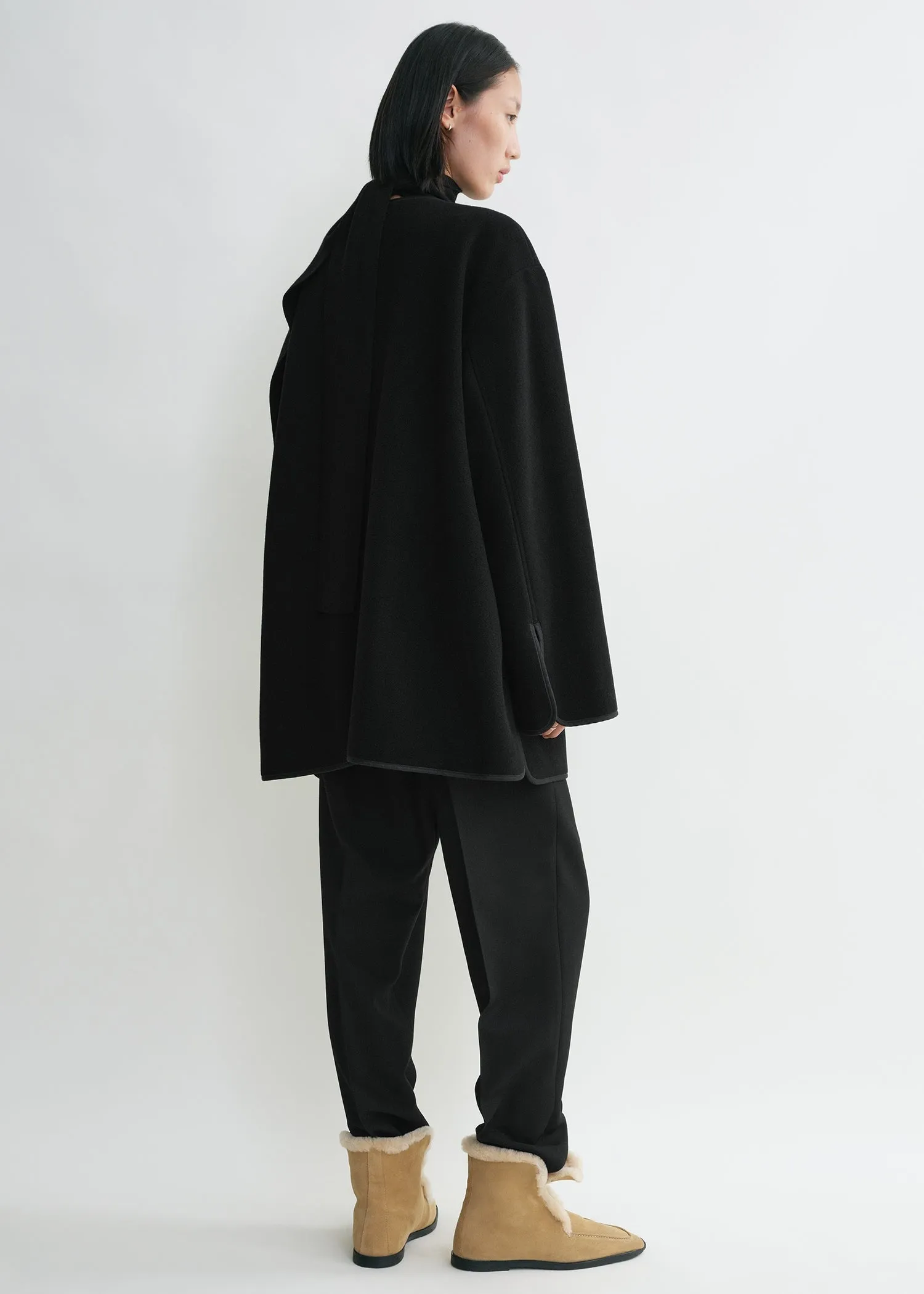 Felted wool jacket black