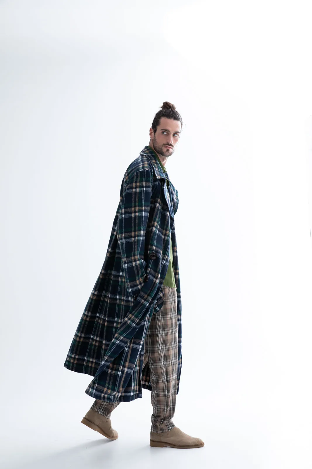 Firethorn Overcoat Plaid Blue