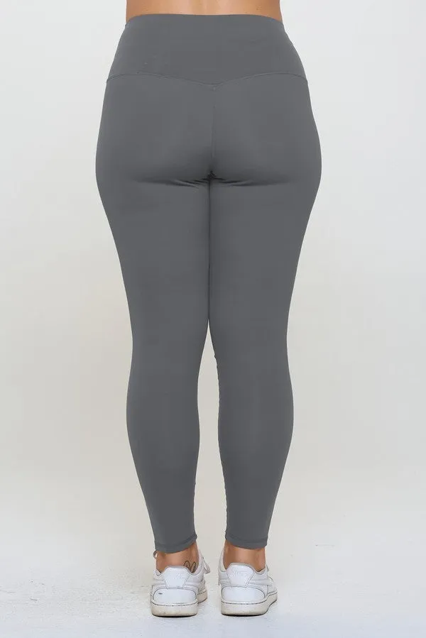 Fleece Lined High Waisted Charcoal Leggings