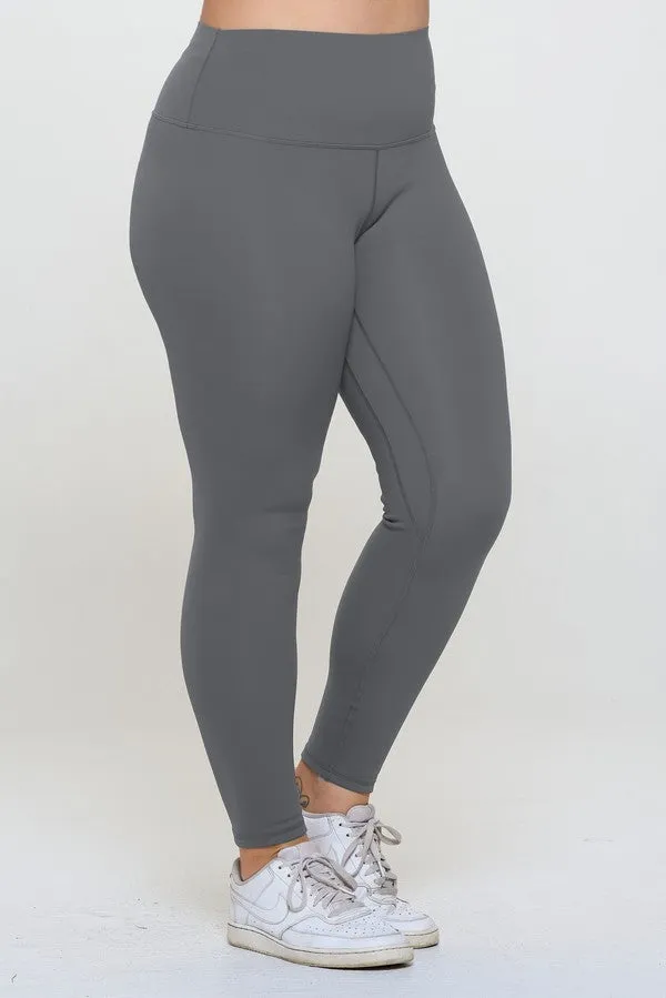 Fleece Lined High Waisted Charcoal Leggings