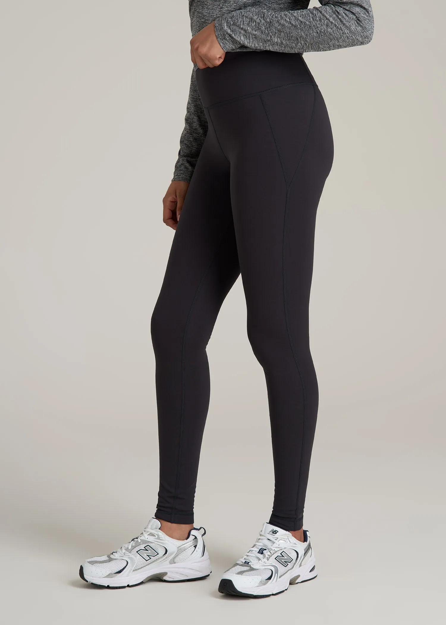 Fleece Lined Women's Tall Leggings in Storm Grey