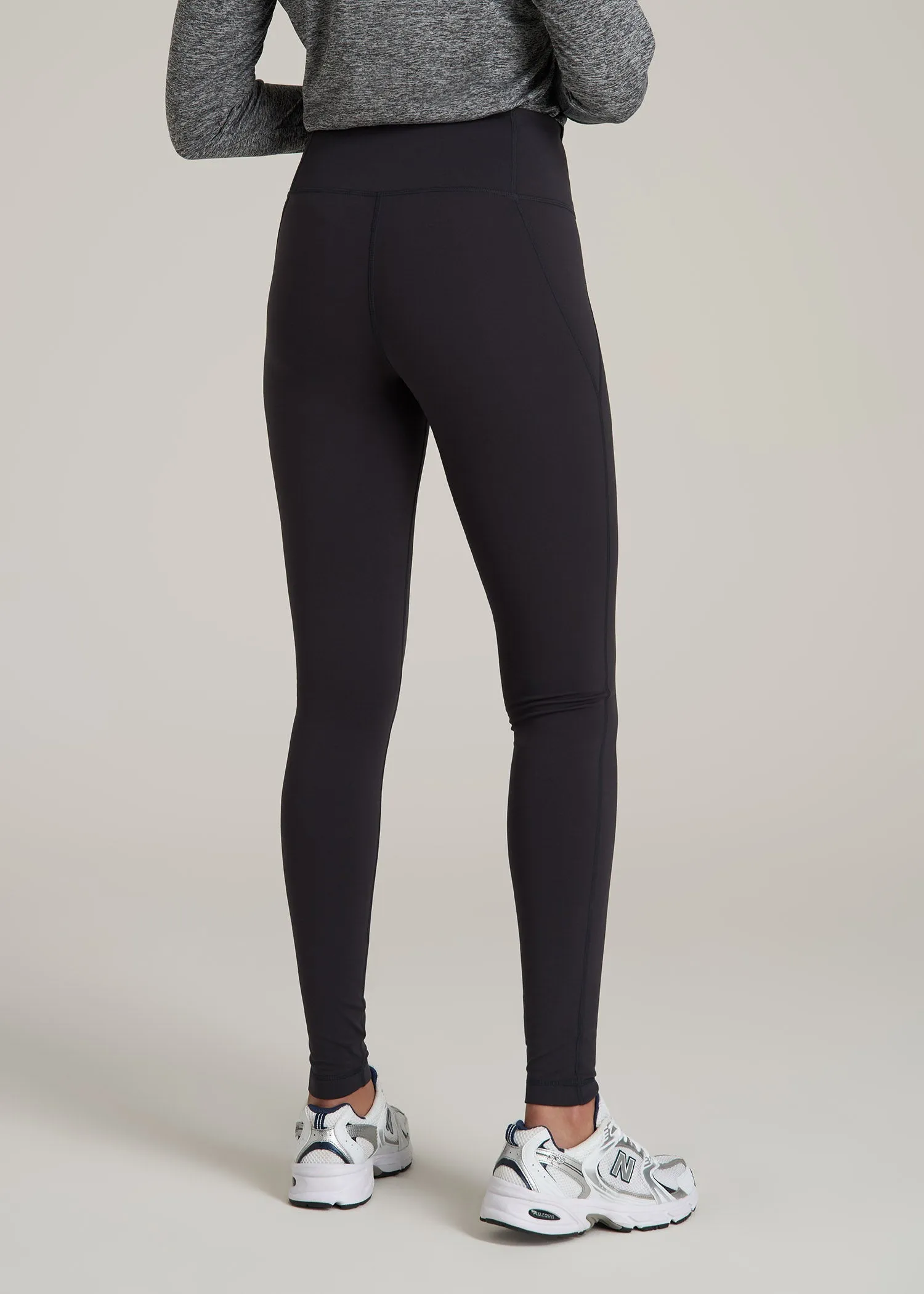 Fleece Lined Women's Tall Leggings in Storm Grey