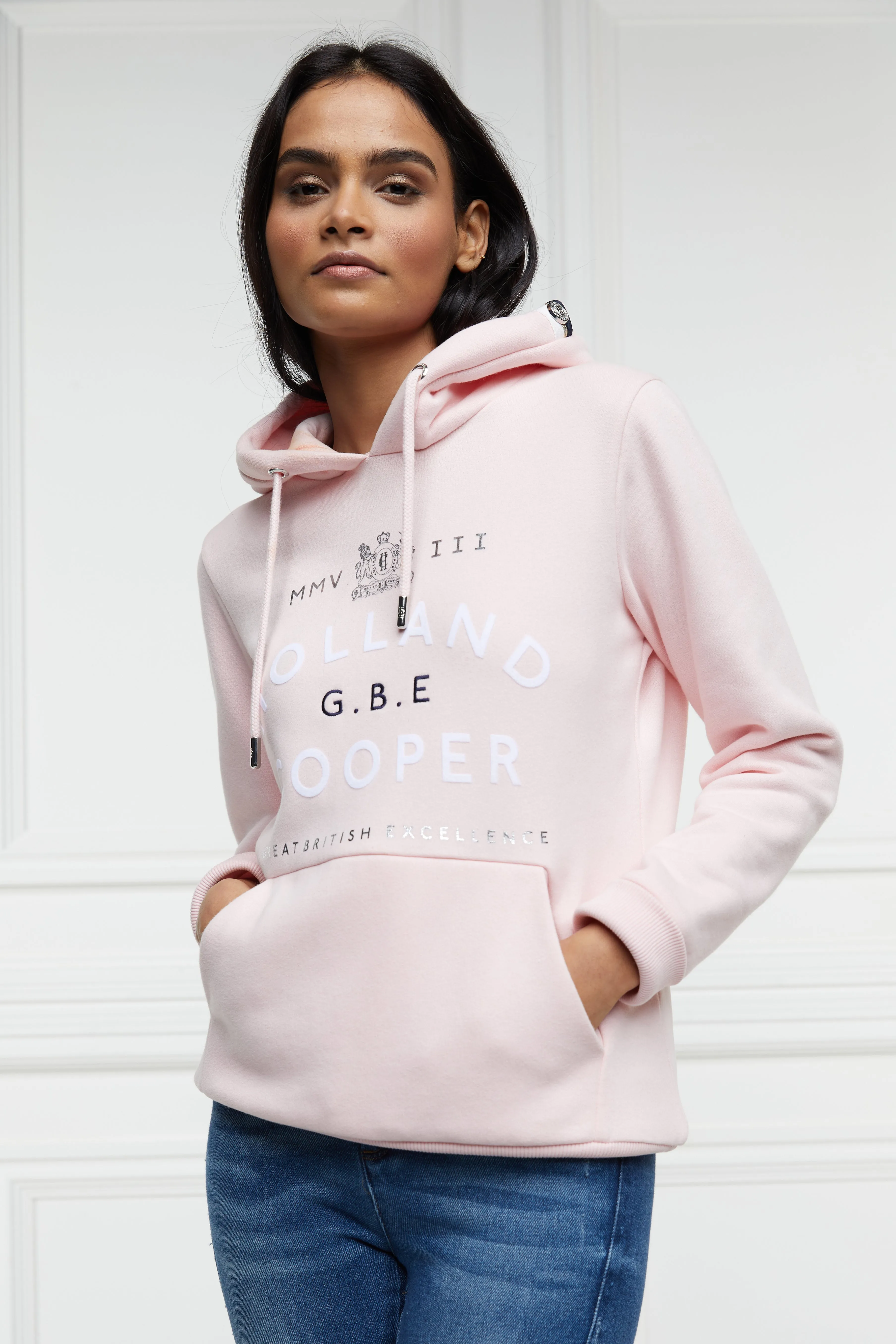 GBE Flock Logo Hoodie (Blush Marl)