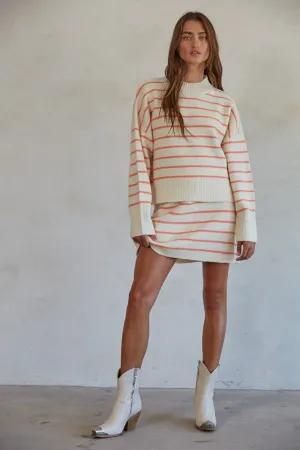 Geneva Striped Sweater Skirt