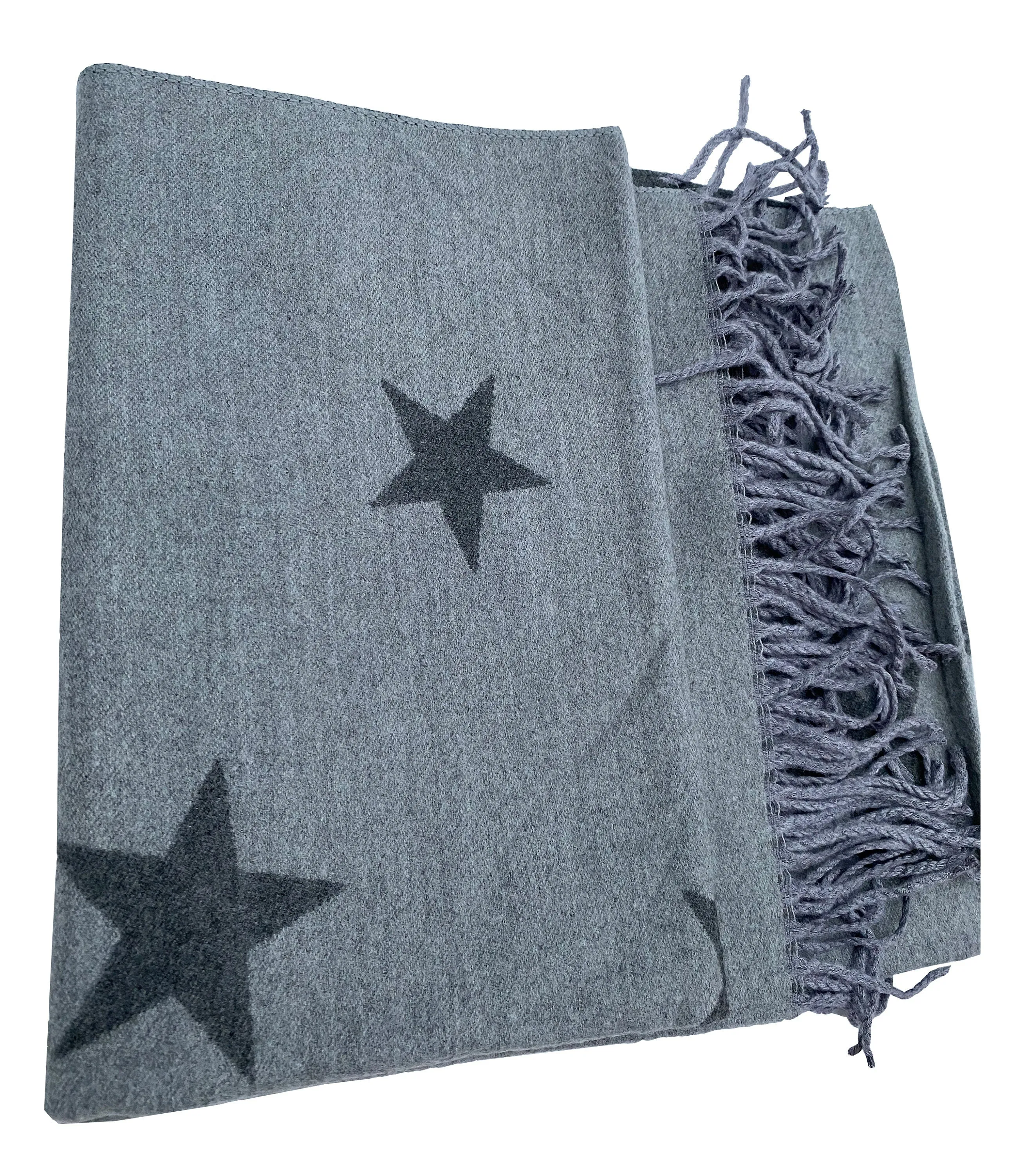 GREY STARS PRINT cashmere scarf print scarf reversible super soft winter shawl unisex trending scarf Xmas gift for him and her