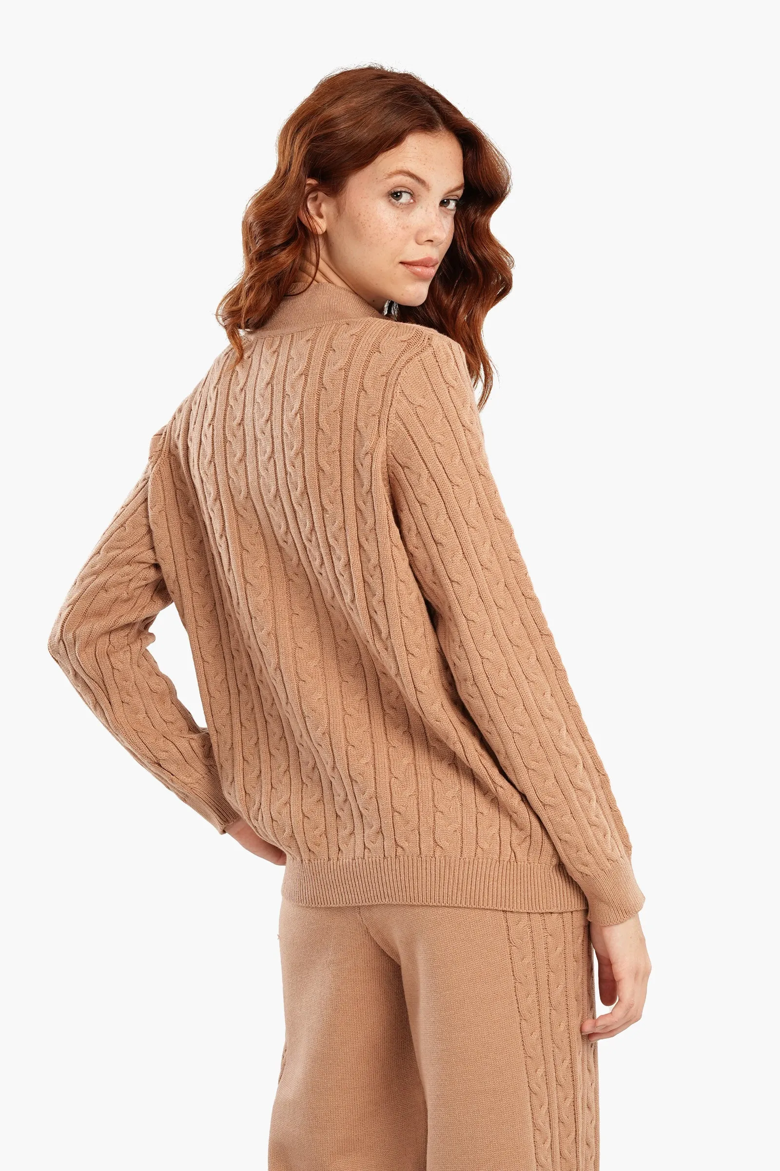 Half Stand-Up Collar Lounge Pullover