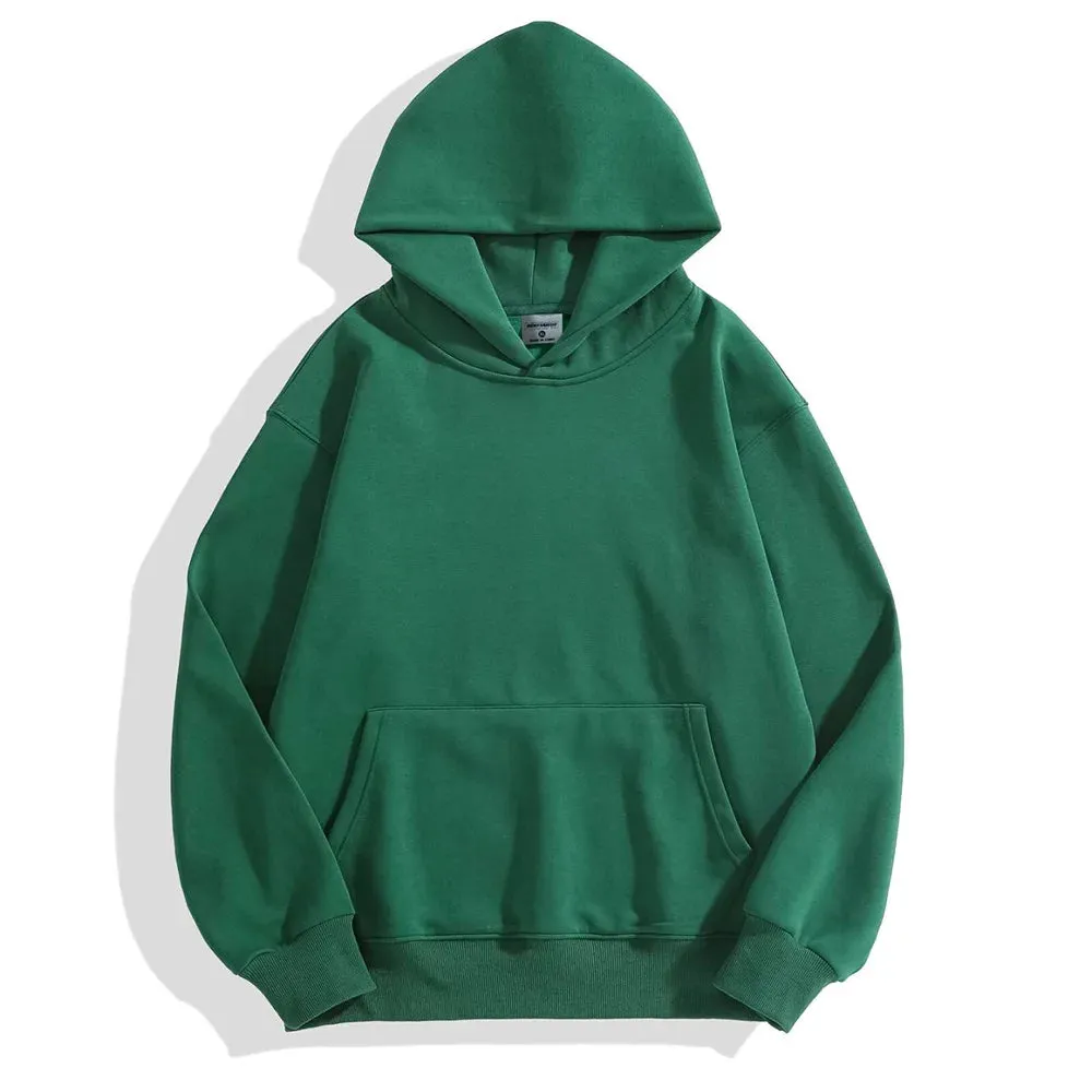 Heavyweight Cotton & Velvet Hooded Sweatshirt