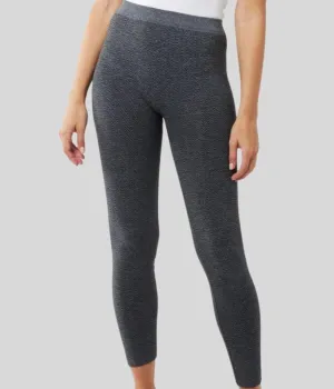 Herringbone Jacquard Fleece Lined Leggings