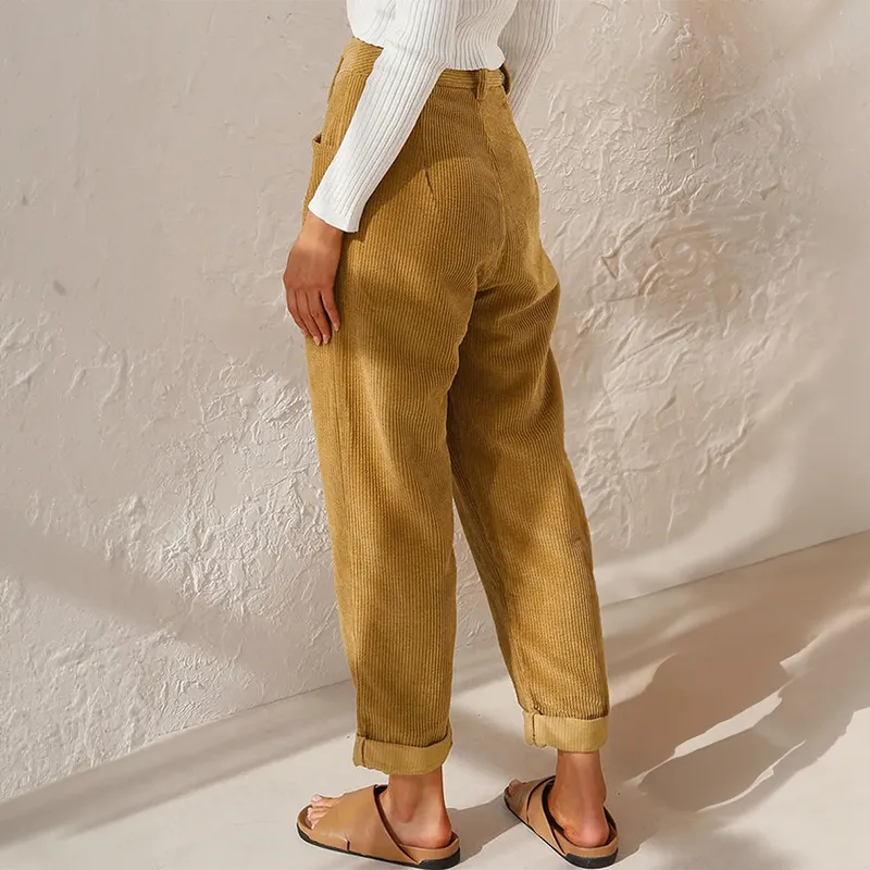 Ivyshape | Casual Corduroy Pants