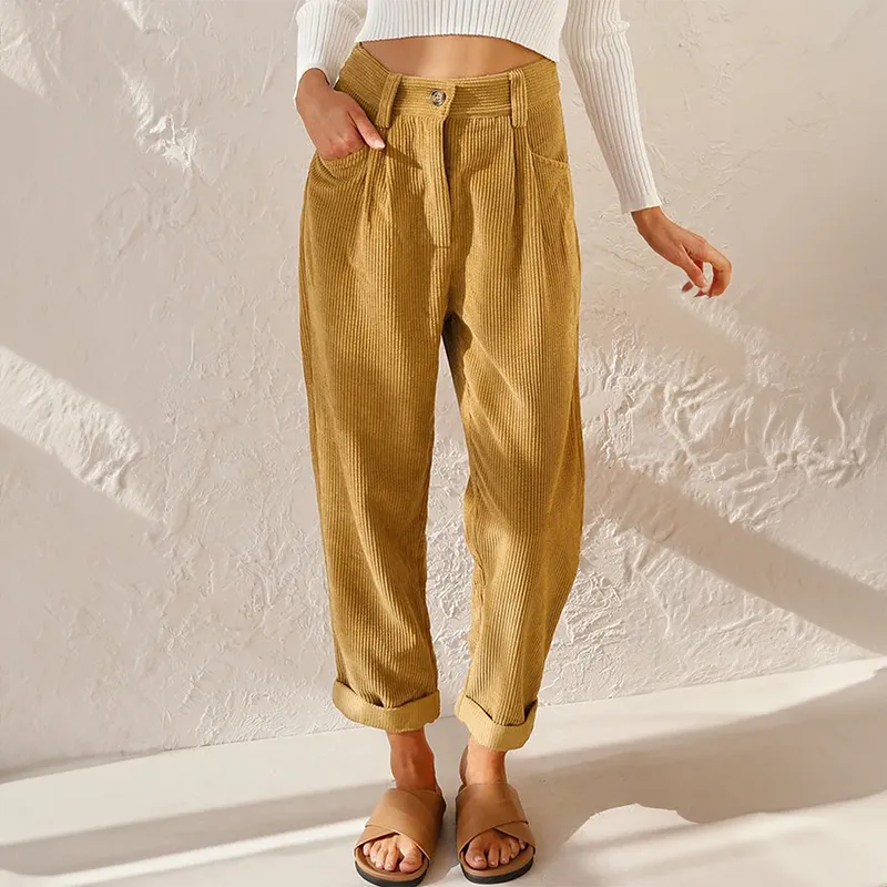 Ivyshape | Casual Corduroy Pants