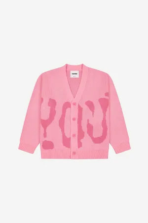 JACQUARD CARDIGAN | PINK