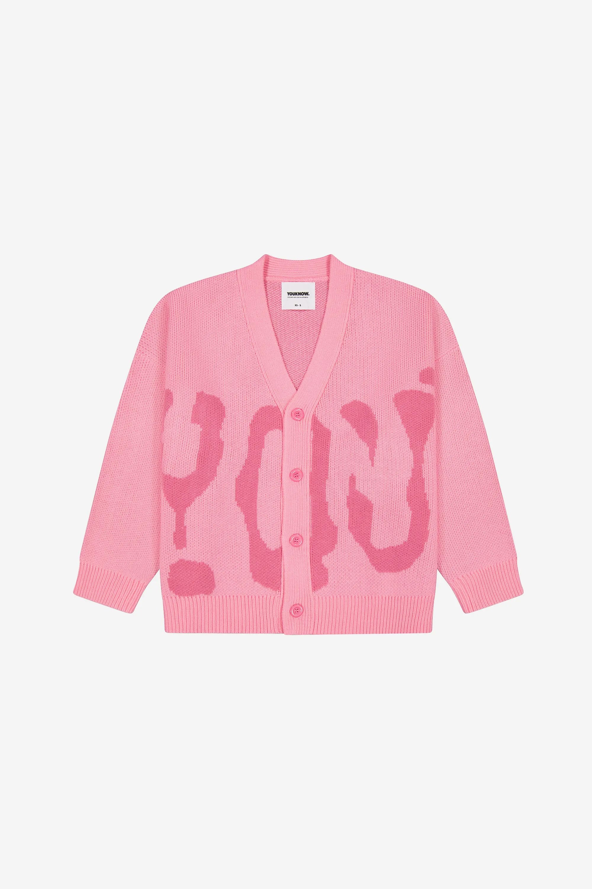 JACQUARD CARDIGAN | PINK