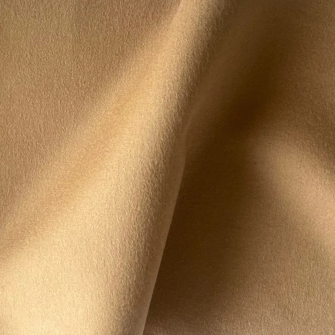 Lanificio Colombo for Burberry Deep Camel Wool & Cashmere Melton Coating (Made in Italy)