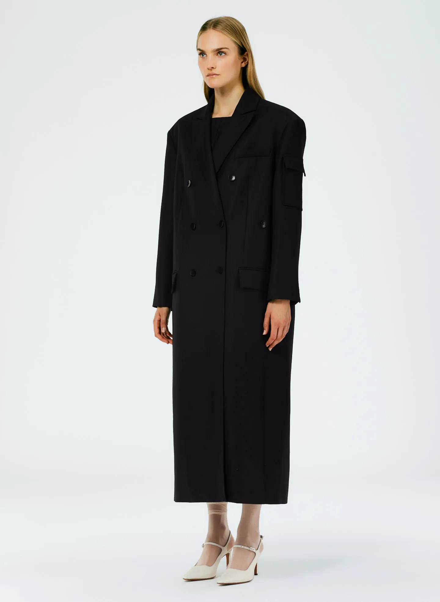 Luxe Tuxedo Maxi Tux Coat