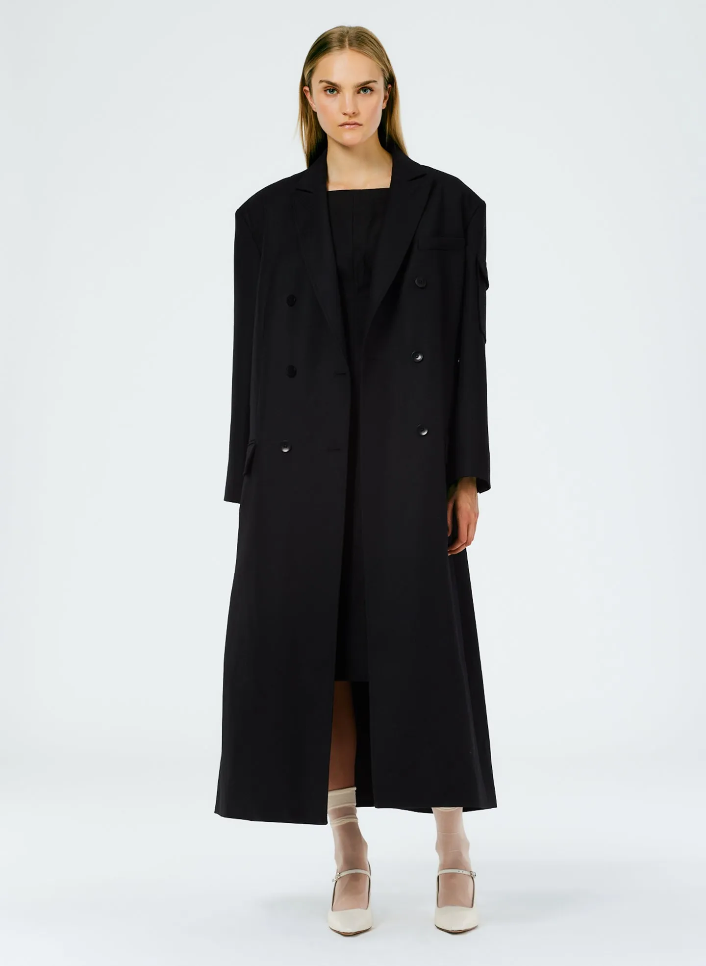 Luxe Tuxedo Maxi Tux Coat