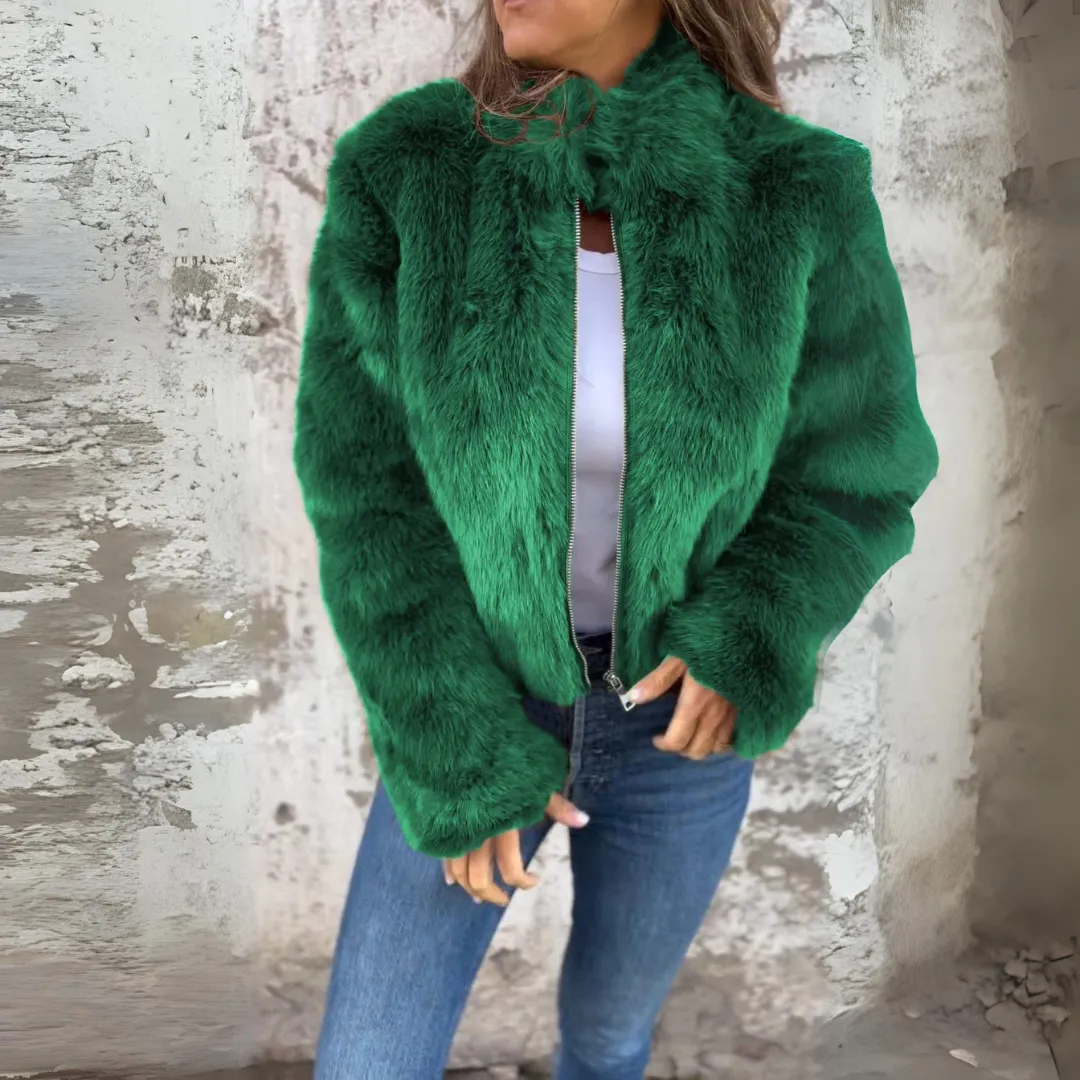 Luxurious Faux Fur Winter Jacket - Stylish and Warm for Cold Weather