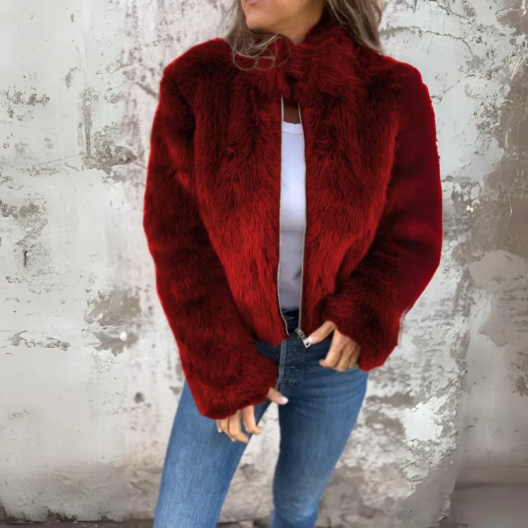 Luxurious Faux Fur Winter Jacket - Stylish and Warm for Cold Weather